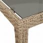 Preview: 3-tlg. Garten-Essgruppe mit Kissen Beige Poly Rattan