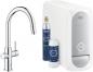 Preview: ARDEBO.de GROHE Blue Home Starter Kit, C-Auslauf, herausziehbarer Mousseurauslauf, bis 150° schwenkbar, chrom (31541000)