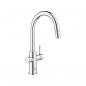 Preview: GROHE Blue Home Starter Kit, C-Auslauf, herausziehbarer Mousseurauslauf, bis 150° schwenkbar, chrom (31541000)