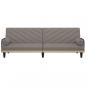 Preview: Schlafsofa mit Armlehnen Taupe Stoff