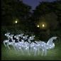 Preview: ARDEBO.de - Rentier mit Schlitten Weihnachtsdekoration 140LEDs Outdoor Weiß