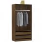 Preview: Kleiderschrank Braun Eiche-Optik 100x50x200 cm Holzwerkstoff