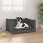 Preview: ARDEBO.de - Hundebett Grau 55,5x45,5x28 cm Massivholz Kiefer