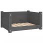 Preview: Hundebett Grau 55,5x45,5x28 cm Massivholz Kiefer