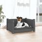 Preview: Hundebett Grau 55,5x45,5x28 cm Massivholz Kiefer