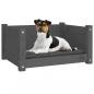 Preview: Hundebett Grau 55,5x45,5x28 cm Massivholz Kiefer