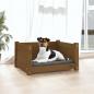 Preview: Hundebett Honigbraun 55,5x45,5x28 cm Massivholz Kiefer