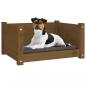 Preview: Hundebett Honigbraun 55,5x45,5x28 cm Massivholz Kiefer