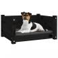 Preview: Hundebett Schwarz 55,5x45,5x28 cm Massivholz Kiefer