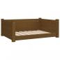 Preview: Hundebett Honigbraun 75,5x55,5x28 cm Massivholz Kiefer