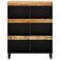 Preview: Beistellschrank 85x33x107 cm Massivholz Mango