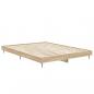 Preview: Bettgestell Sonoma-Eiche 135x190 cm Holzwerkstoff