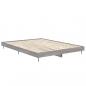 Preview: Bettgestell Grau Sonoma 135x190 cm Holzwerkstoff