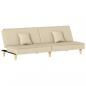 Preview: Schlafsofa Creme Stoff