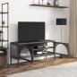 Preview: TV-Schrank Schwarz 105x35x50 cm Glas und Stahl