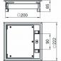 Preview: Obo Bettermann GES4-2U10T 9011 Geräteeinsatz für Universalmontage 222x222x65, PA, graphitschwar