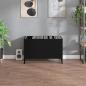 Preview: Plattenschrank Schwarz 74,5x38x48 cm Holzwerkstoff