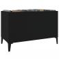 Preview: Plattenschrank Schwarz 74,5x38x48 cm Holzwerkstoff