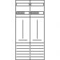 Preview: Eaton Electric ZSD-Z27A1332 Zählerfeld, 2-feldrig, vorbereitet, Version Z27A1332