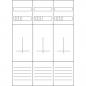 Preview: Eaton Electric ZSD-Z37A1333 Zählerfeld, 3-feldrig, vorbereitet, Version Z37A1333