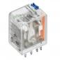 Preview: ARDEBO.de - DRM570024LT Miniatur-Industrierelais, 24 V DC, LED grün, 4 Wechsler (AgNi hauchv