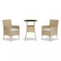 Preview: 3-tlg. Garten-Bistro-Set mit Kissen Beige Poly Rattan