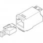 Preview: Abn BP115 RJ45-Adapter_ohne Patchkabel für 3Pkt,-Platz Cat, 6 Modul 90Grad, Buchse u