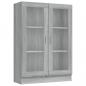 Preview: Vitrinenschrank Grau Sonoma 82,5x30,5x115 cm Holzwerkstoff