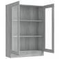 Preview: Vitrinenschrank Grau Sonoma 82,5x30,5x115 cm Holzwerkstoff