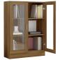 Preview: Vitrinenschrank Braun Eiche-Optik 82,5x30,5x115cm Holzwerkstoff