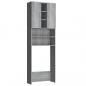 Preview: Waschmaschinenschrank Grau Sonoma 64x25,5x190 cm