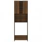 Preview: Waschmaschinenschrank Braun Eichen-Optik 64x25,5x190 cm