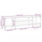 Preview: TV-Schrank Braun Eichen-Optik 161x35x45cm Holzwerkstoff & Eisen