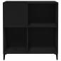 Preview: Plattenschrank Schwarz 84,5x38x89 cm Holzwerkstoff