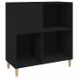 Preview: Plattenschrank Schwarz 84,5x38x89 cm Holzwerkstoff