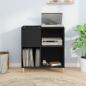 Preview: Plattenschrank Schwarz 84,5x38x89 cm Holzwerkstoff