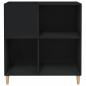 Preview: Plattenschrank Schwarz 84,5x38x89 cm Holzwerkstoff