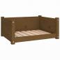 Preview: Hundebett Honigbraun 65,5x50,5x28 cm Massivholz Kiefer