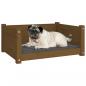 Preview: Hundebett Honigbraun 65,5x50,5x28 cm Massivholz Kiefer