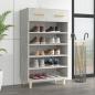 Preview: ARDEBO.de - Schuhschrank Betongrau 60x35x105 cm Holzwerkstoff