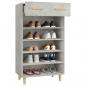 Preview: Schuhschrank Betongrau 60x35x105 cm Holzwerkstoff