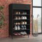 Preview: ARDEBO.de - Schuhschrank Schwarz 60x35x105 cm Holzwerkstoff