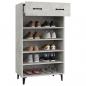 Preview: Schuhschrank Betongrau 60x35x105 cm Holzwerkstoff