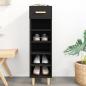 Preview: ARDEBO.de - Schuhschrank Schwarz 30x35x105 cm Holzwerkstoff