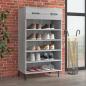 Preview: ARDEBO.de - Schuhschrank Grau Sonoma 60x35x105 cm Holzwerkstoff