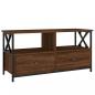 Preview: TV-Schrank Braun Eichen-Optik 90x33x45 cm Holzwerkstoff & Eisen