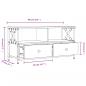 Preview: TV-Schrank Braun Eichen-Optik 90x33x45 cm Holzwerkstoff & Eisen