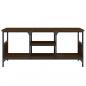 Preview: TV-Schrank Braun Eichen-Optik 100x35x45cm Holzwerkstoff & Eisen