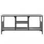 Preview: TV-Schrank Grau Sonoma 100x35x45 cm Holzwerkstoff & Eisen