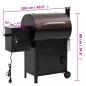 Preview: Pelletgrill mit Schornstein Schwarz 104 cm Eisen